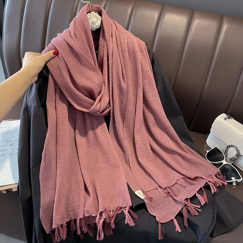 Gorgeous pink colour soft cotton hijab / orna