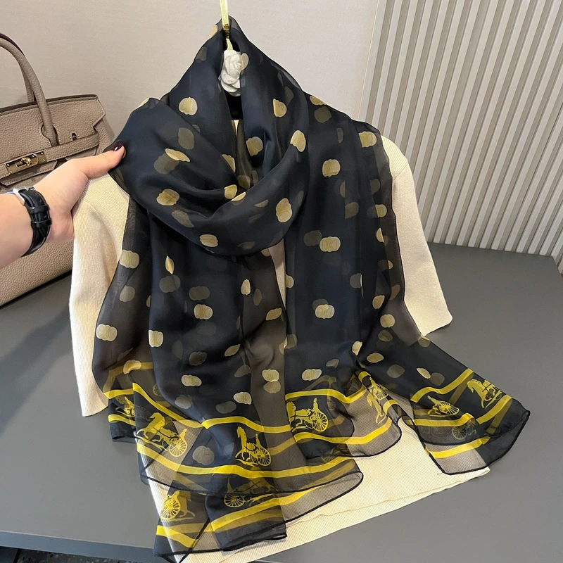 Gorgeous black color silk hijab/orna