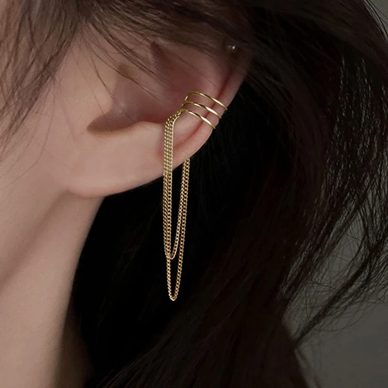 Stylish Golden Color Tassel Earrings(single piece)