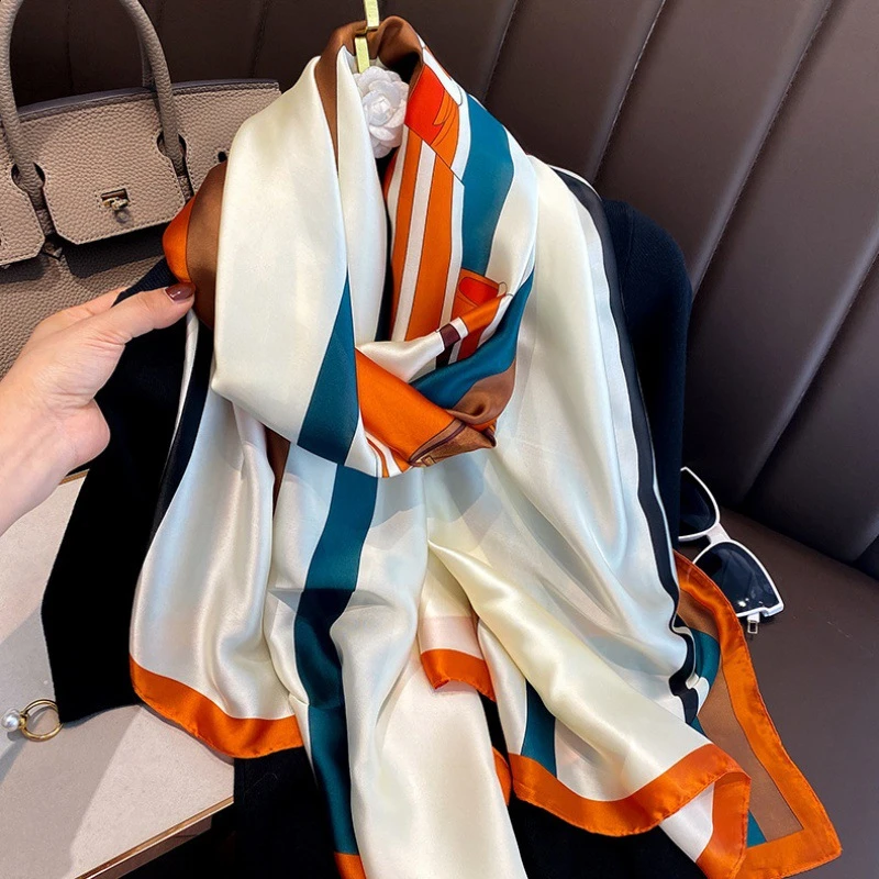 Multicoloured gorgeous silk hijab / orna