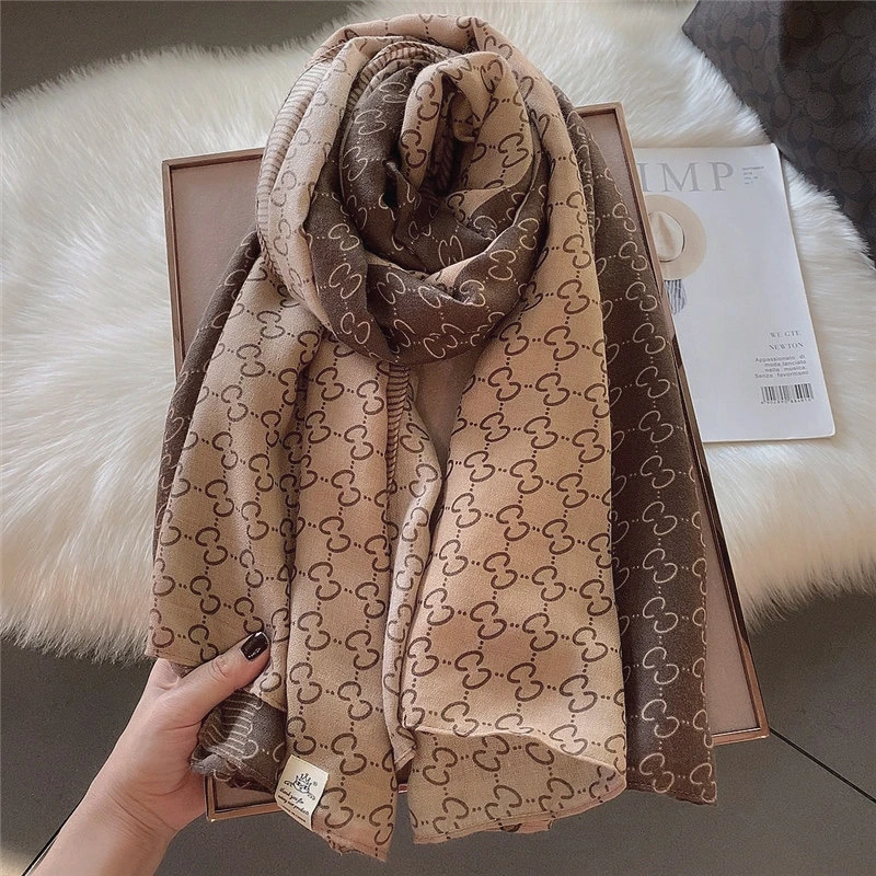 Stunning Brown printed hijab / orna