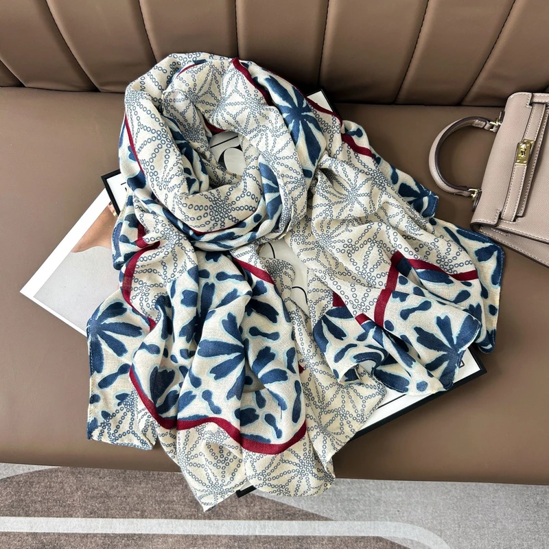 Beautiful Floral Printed Soft Cotton Hijab / Orna