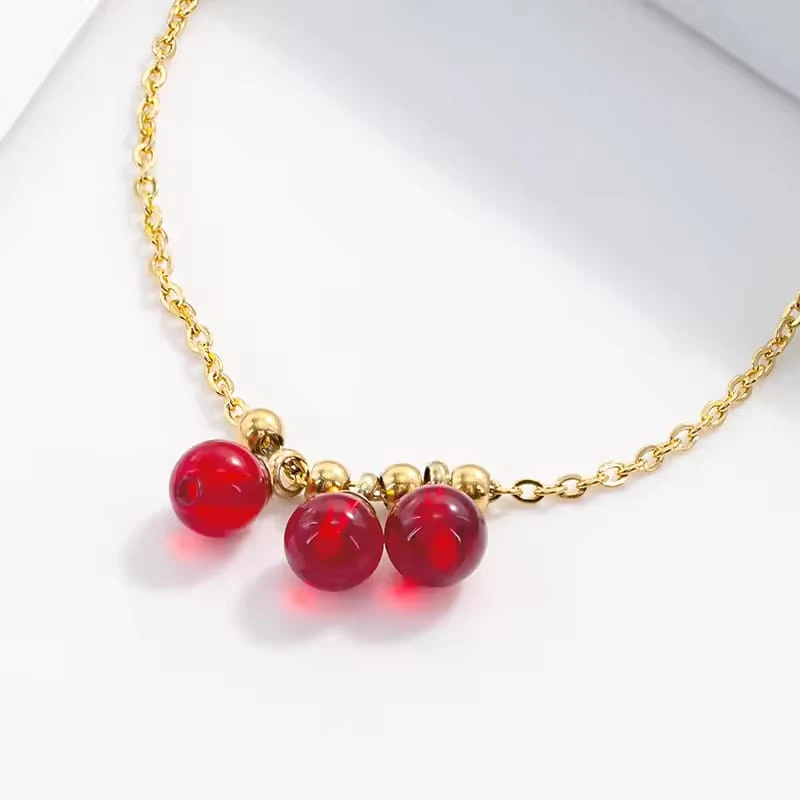 Versatile and high aesthetic value Red Beads women's anklet