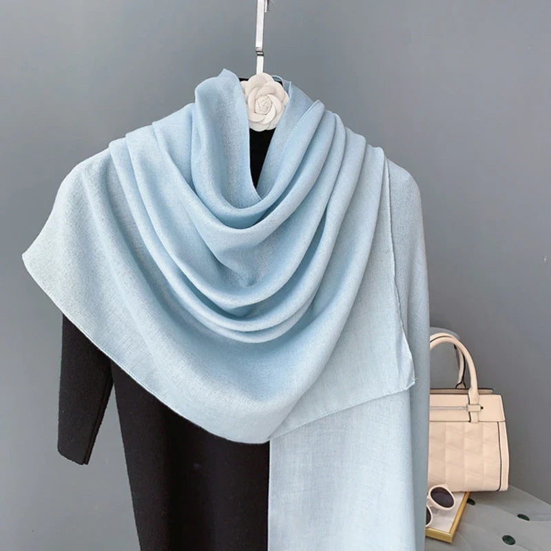 Light blue cotton hijab