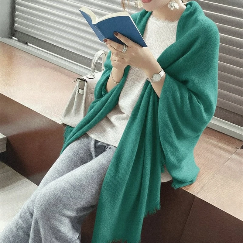 Stylish teal blue color long cotton hijab/orna