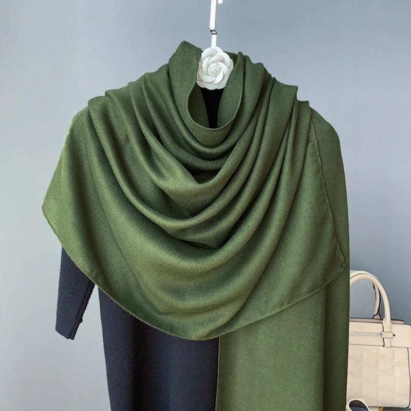 Military green color cotton hijab / orna