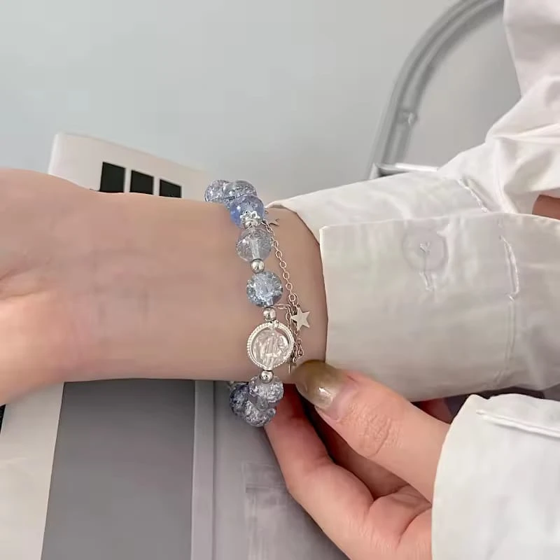 Stunning Blue Color Beaded Bracelet