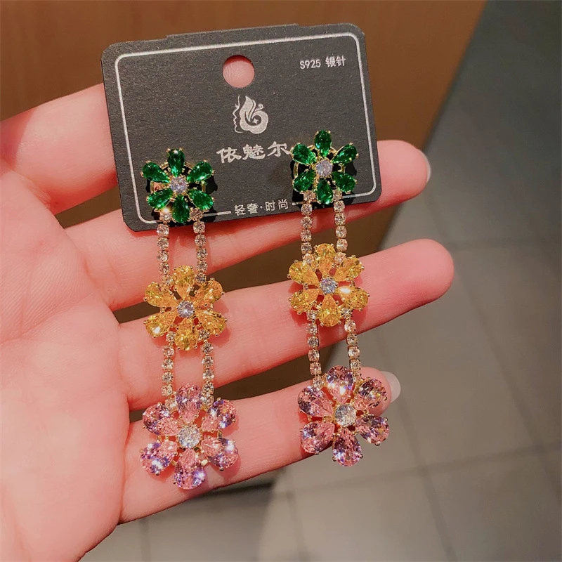 Colorful Rhinestone Earrings