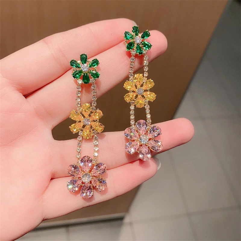 Colorful Rhinestone Earrings