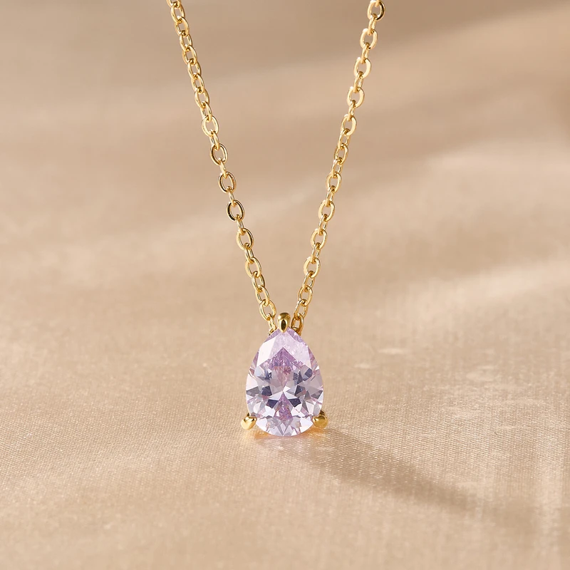 Pretty pink color pendant neckpiece