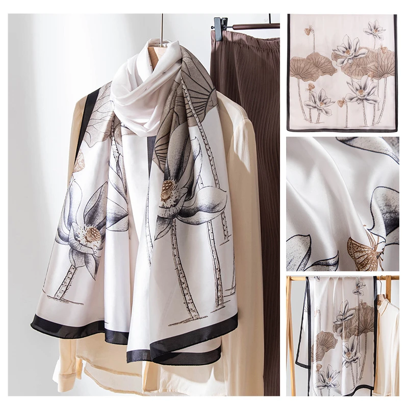 White color elegant shiny hijab with black border