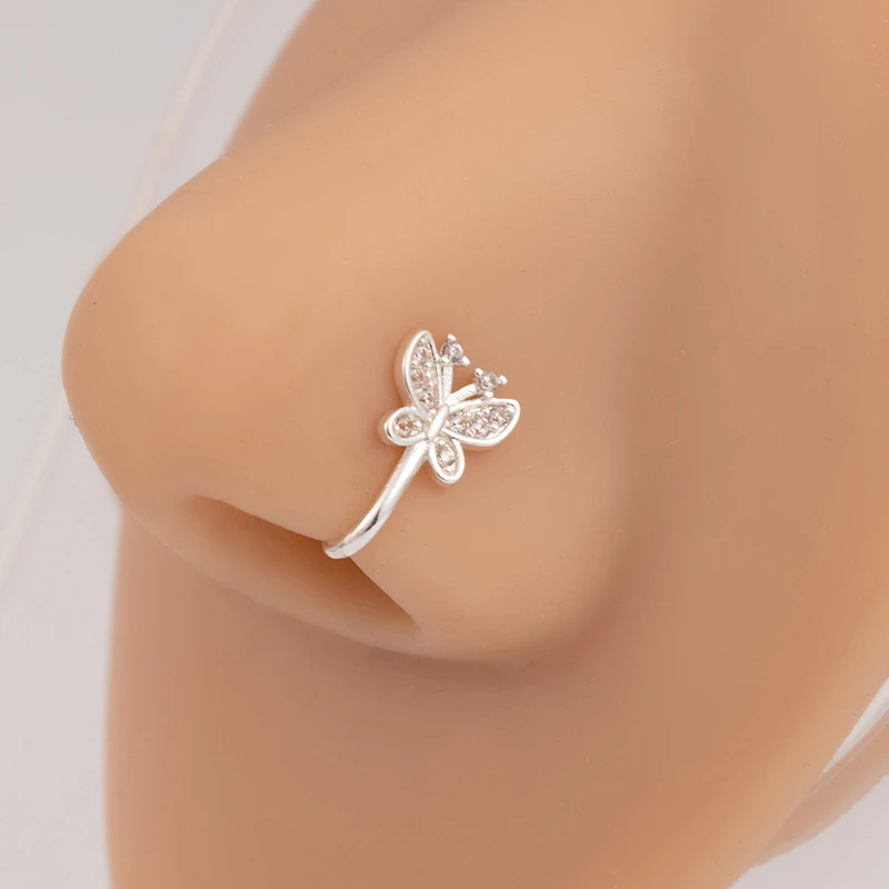 Sparkling Zircon U- Shape Non Piercing Nose Clip