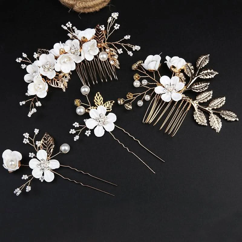 Exquisite Crystal Rhinestone Pearl Headpiece
