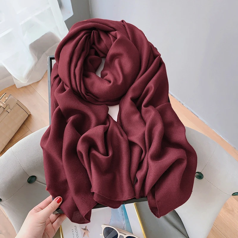 Gorgeous dark red color soft hijab/orna