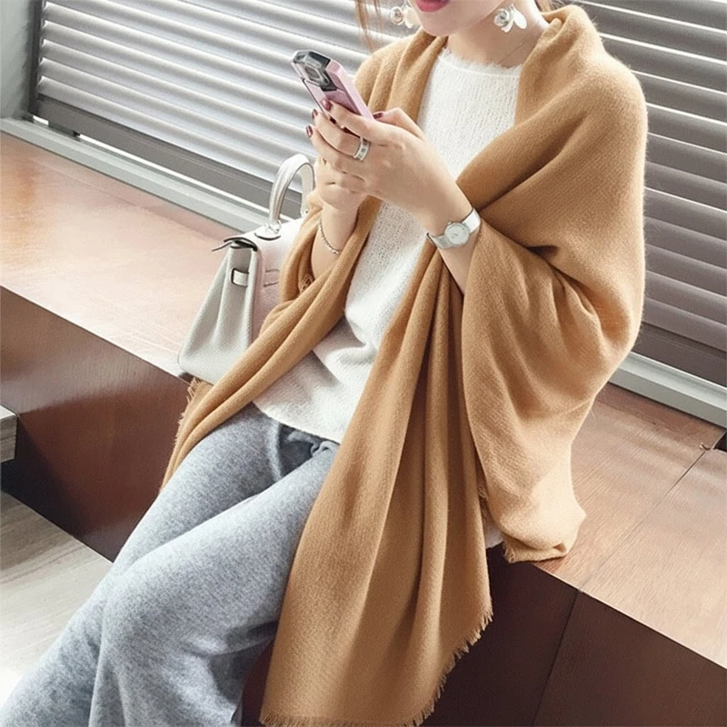 Exquisite camel color soft cotton hijab