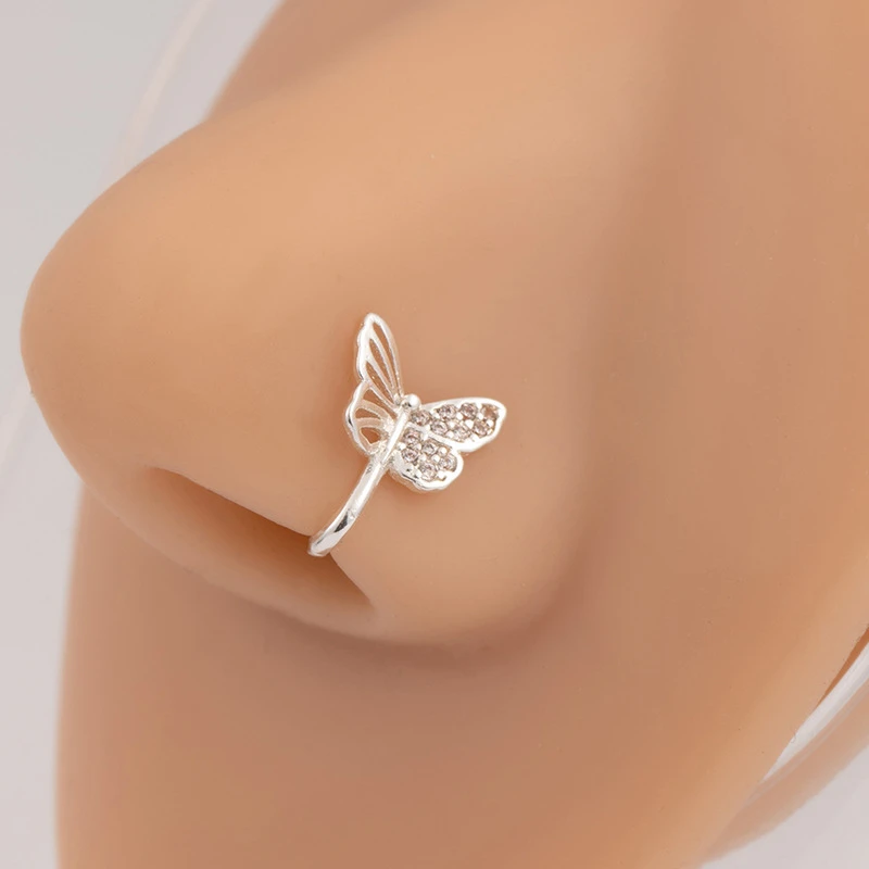 Sparkling Zircon U- Shape Non Piercing Nose Clip