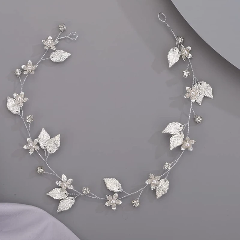 Beautiful white color floral headband