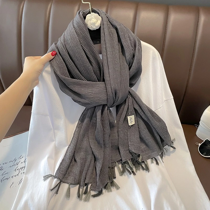 Classy Gray Color Soft Cotton Hijab
