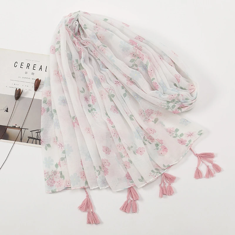 Beautiful pink color soft long hijab / orna - Thumbnail 3