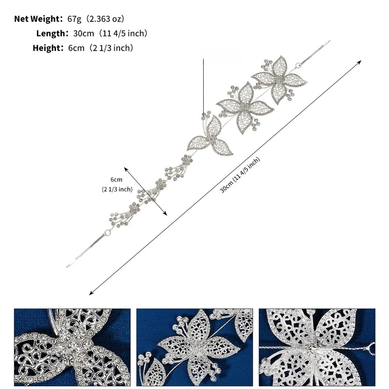 Exquisite white color bridal headband