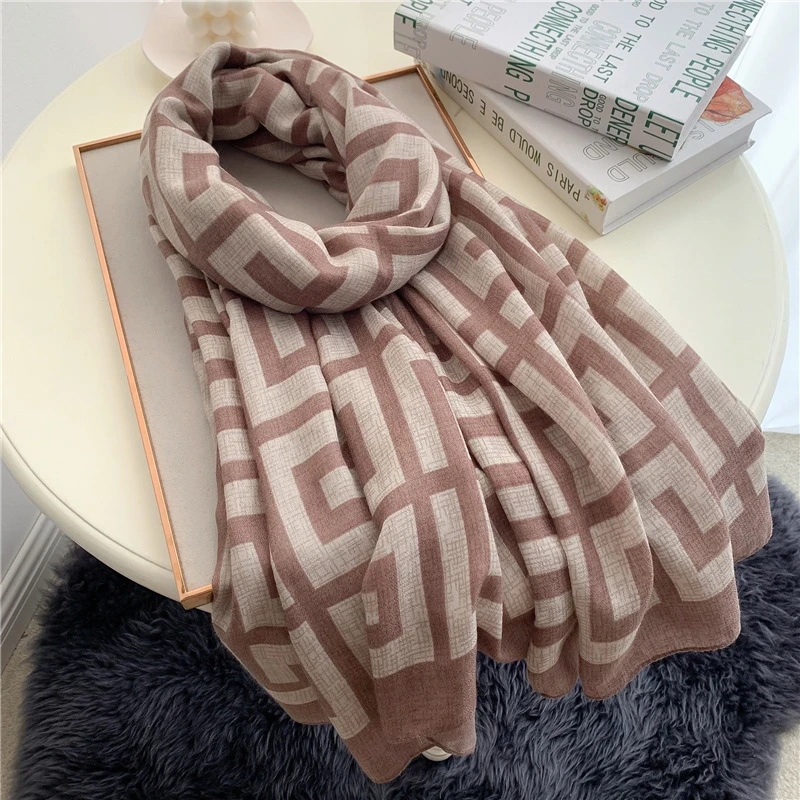 Stunning brown color cotton hijab / scarf