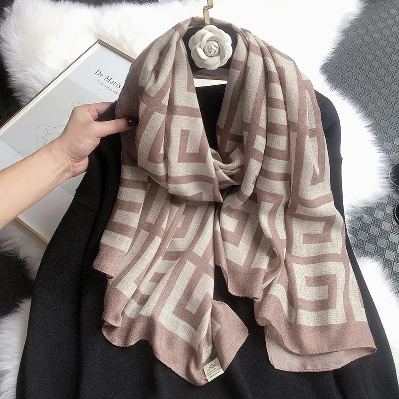 Stunning brown color cotton hijab / scarf