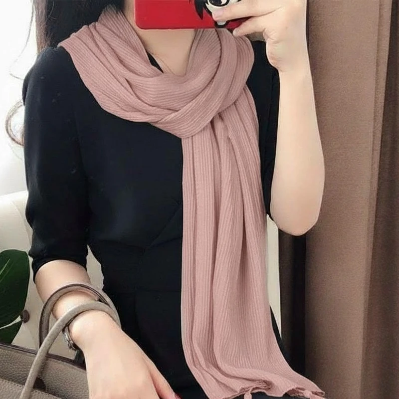 Pretty Soft Pink Colour Long Hijab / Orna
