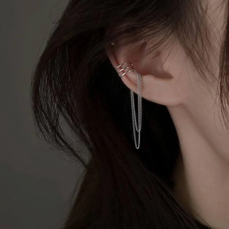 Beautiful tassel non piercing earrings (single piece)