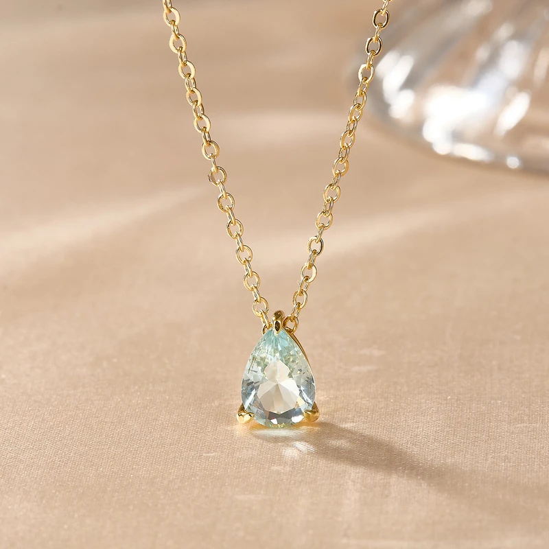 Sea blue color pendant neckpiece