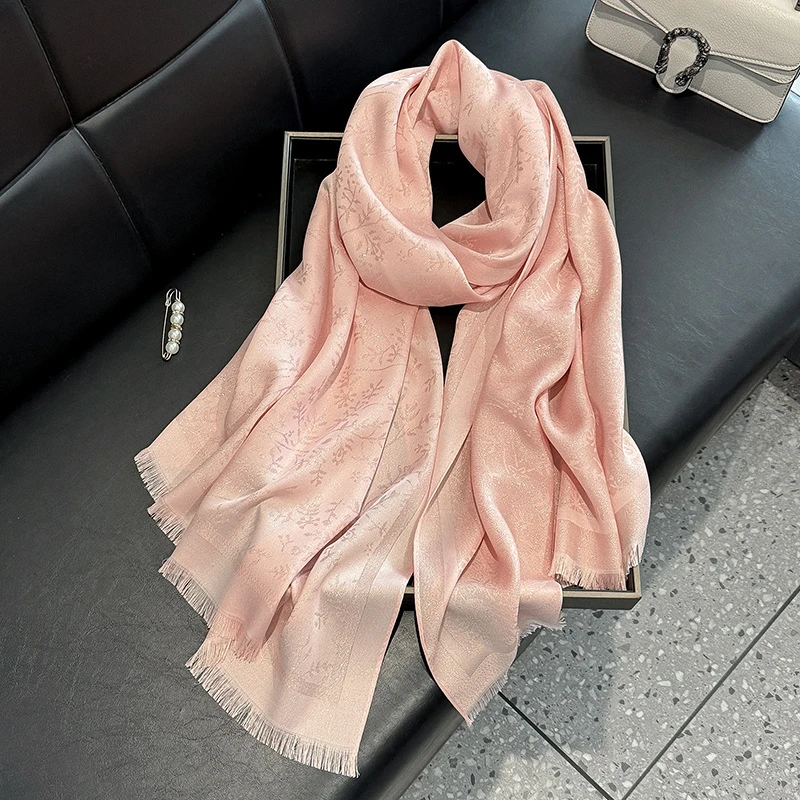 Pretty Pink Colour Shiny Cotton Hijab