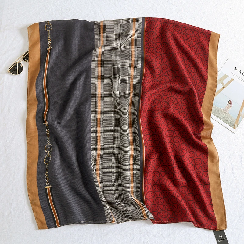 Gorgeous red printed hijab / orna