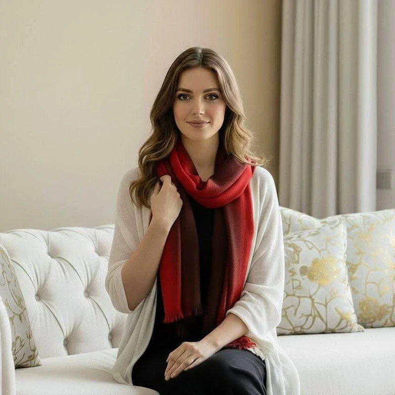 Gorgeous Red color bamboo cotton hijab/orna