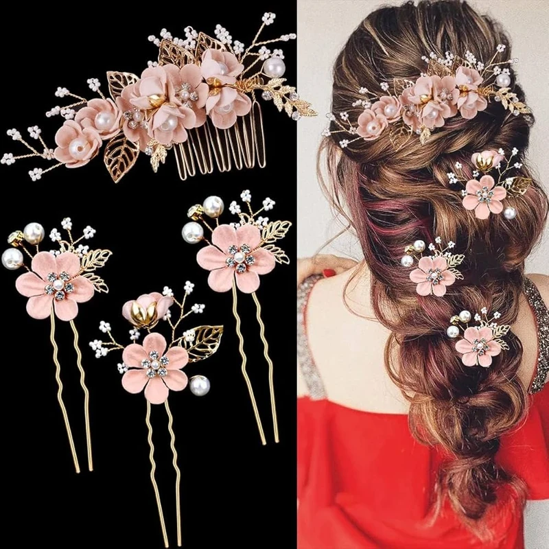 Ceramic Women Hair Vine Elegant Exquisite Handmade Stylish Replacement Crystal Rhinestone Pearl Headband/Hair Accessories