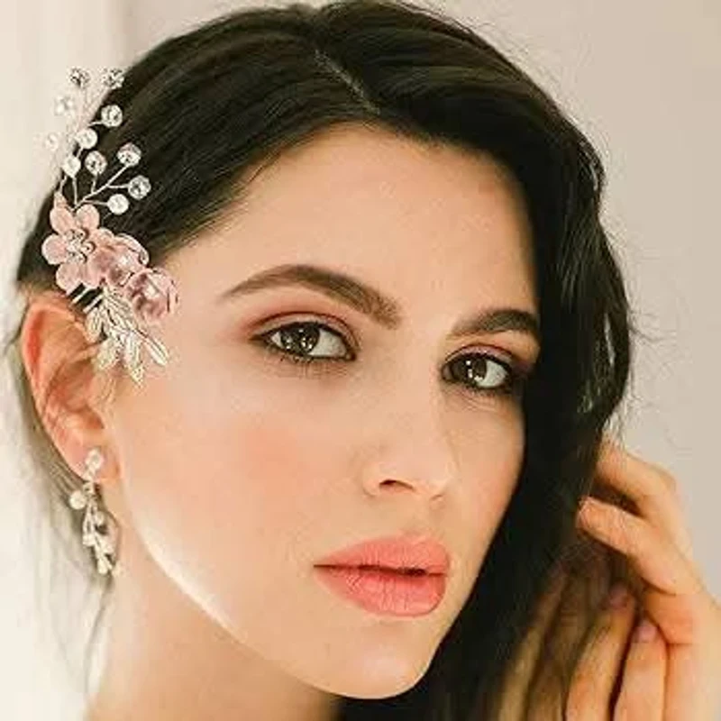 Ceramic Women Hair Vine Elegant Exquisite Handmade Stylish Replacement Crystal Rhinestone Pearl Headband/Hair Accessories - Thumbnail 3