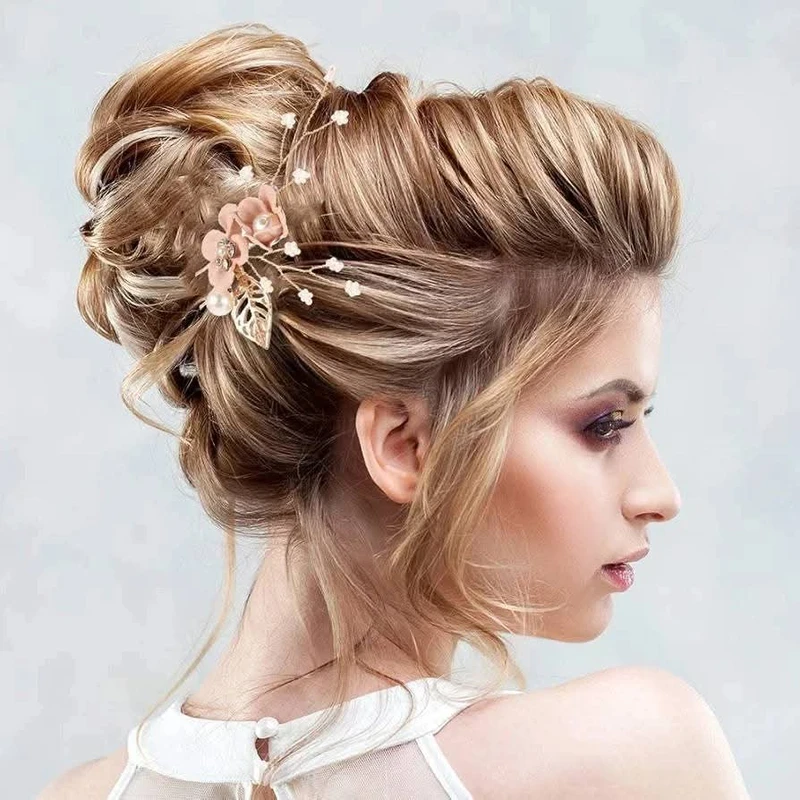 Ceramic Women Hair Vine Elegant Exquisite Handmade Stylish Replacement Crystal Rhinestone Pearl Headband/Hair Accessories - Thumbnail 4
