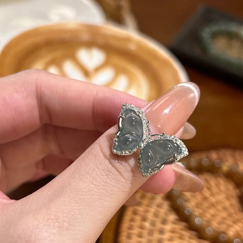 Pretty Butterfly Crystal Ring