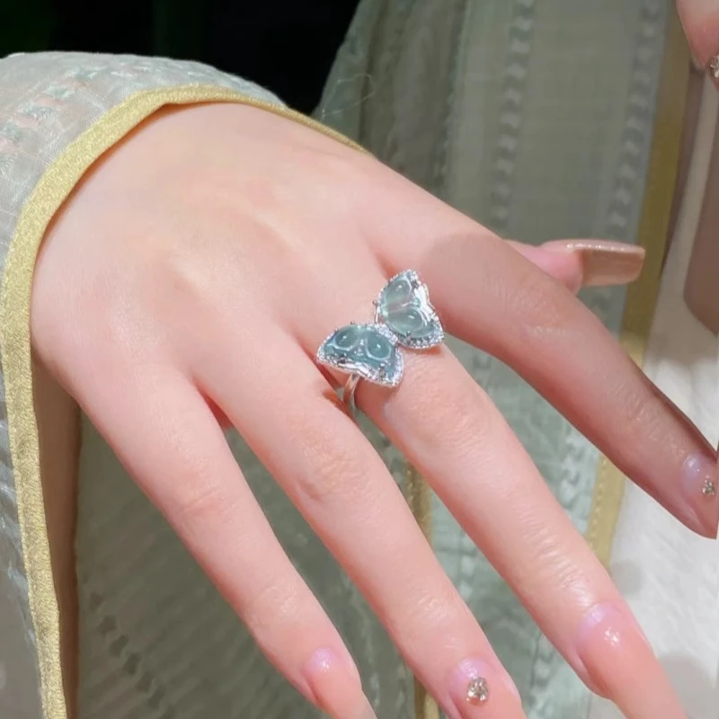 Pretty Butterfly Crystal Ring - Thumbnail 3
