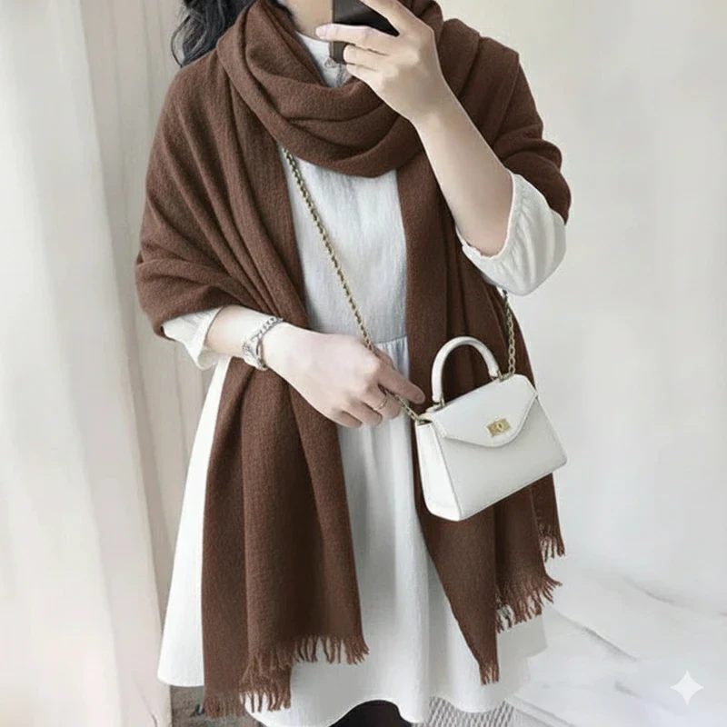 Stylish Chocolate  Brown Color Hijab