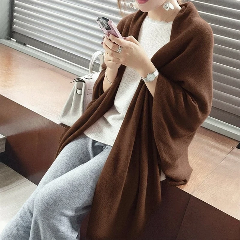 Stylish Chocolate  Brown Color Hijab - Thumbnail 3
