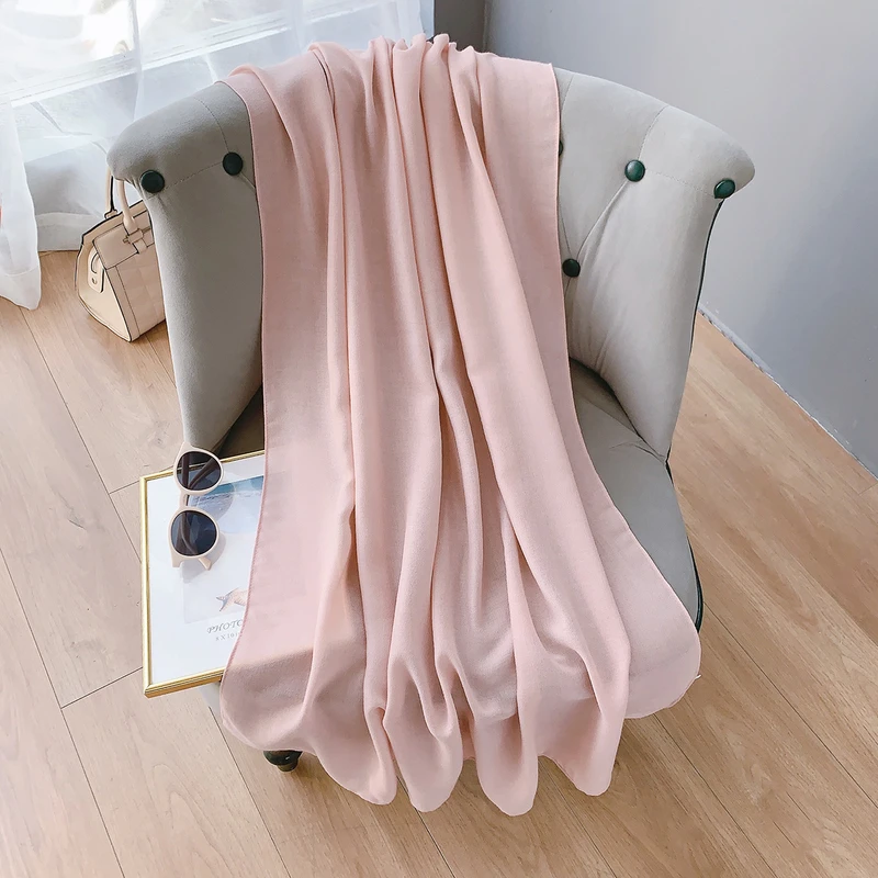 Beautiful tender pink color soft hijab / scarf