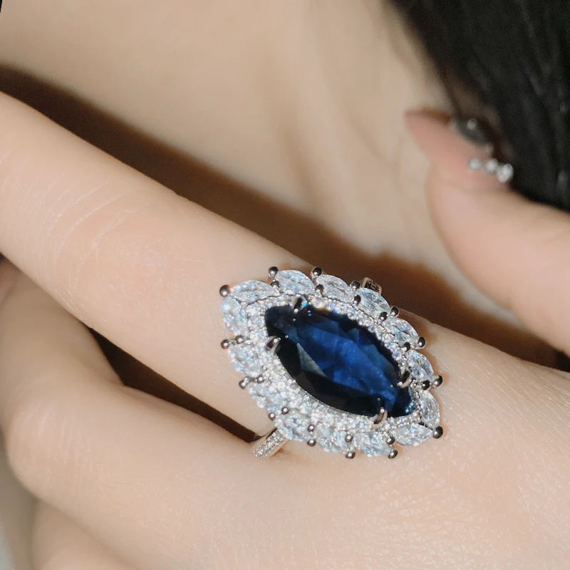 Marquise Cut Cluster Ring