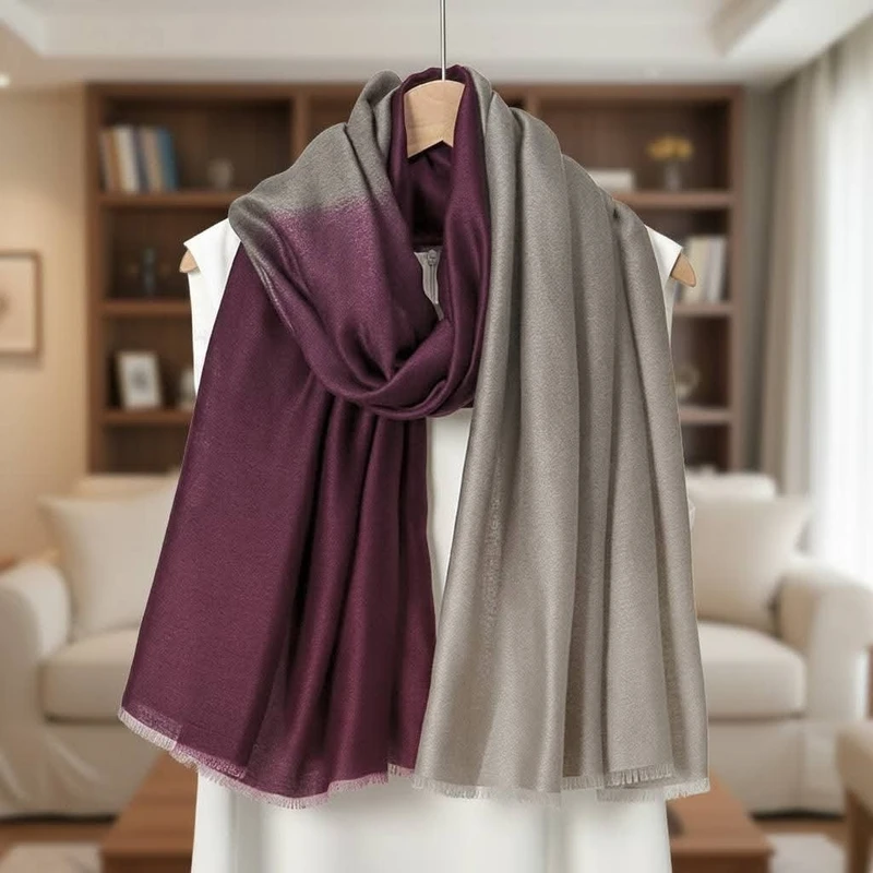 Purple color gorgeous hijab