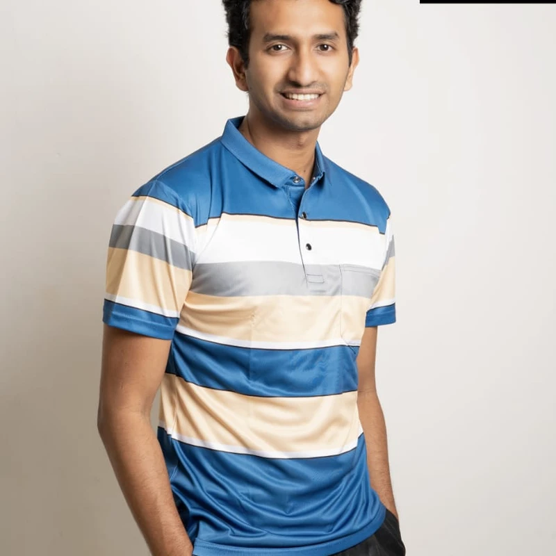 Stripe polo shirt -8 - Image 4