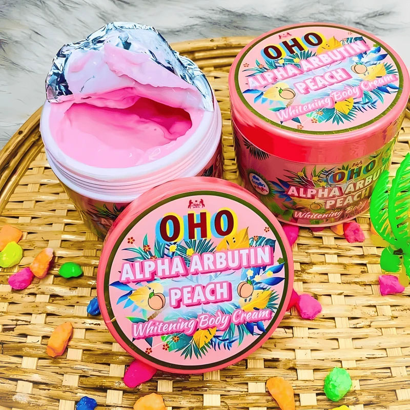 OHO Alpha Arbutin Peach Whitening Body Cream