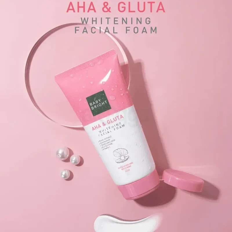 Baby Bright AHA & Gluta Whitening Facial Foam