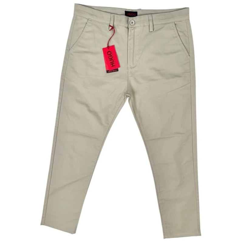 Hu*go Bo*ss Mens Premium Twill Pant cream 1pcs