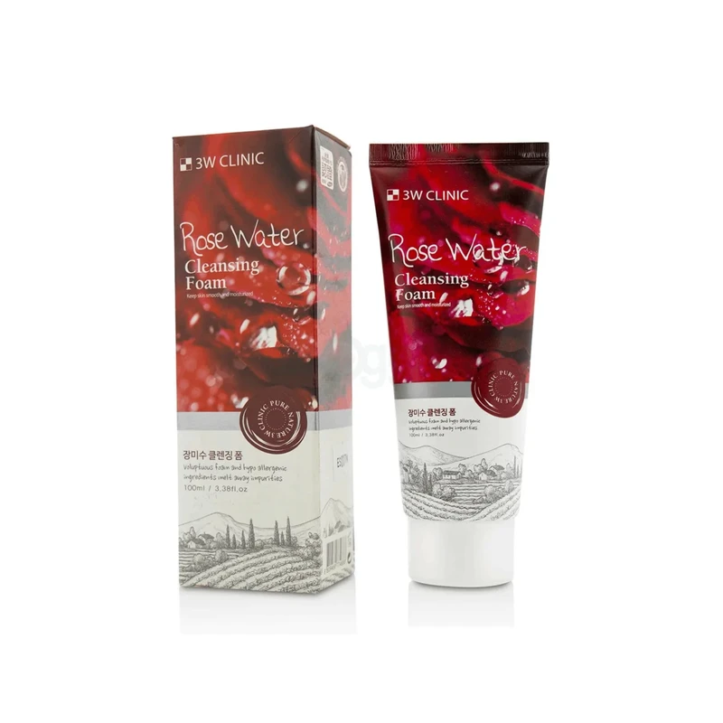 3W Clinic Rose Water Cleansing Foam 100ml