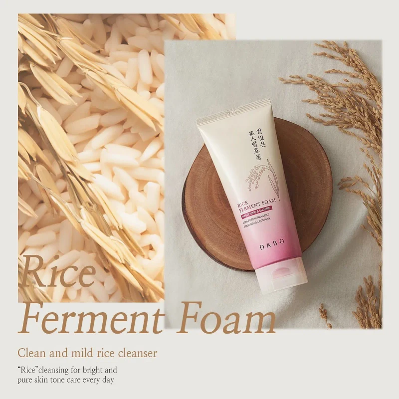 Dabo Whitening & Shining Rice Ferment Foam Face Wash 100ml