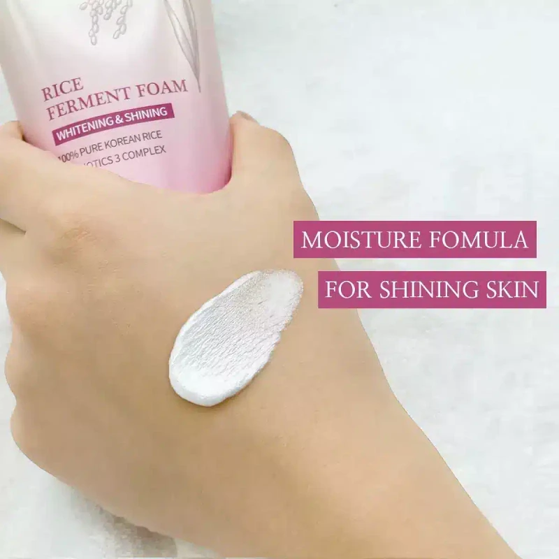 Dabo Whitening & Shining Rice Ferment Foam Face Wash 100ml - Image 3