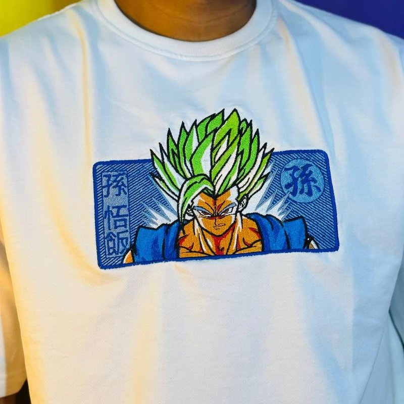 Gohan Anime Embroidered Tee - Image 6